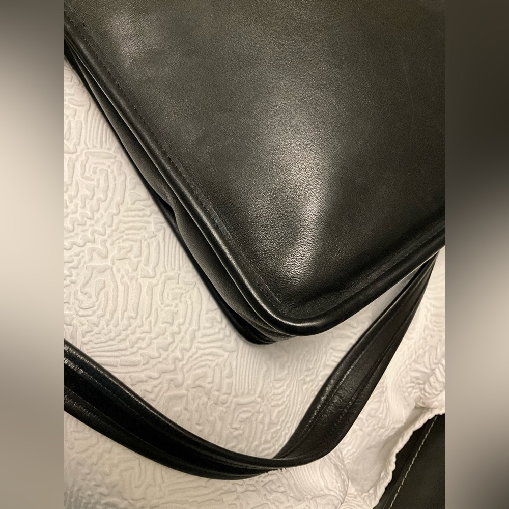 Coach Vintage Legacy Flap Black Leather Bag Purse Handbag Crossbody 9144 - Picture 12 of 16